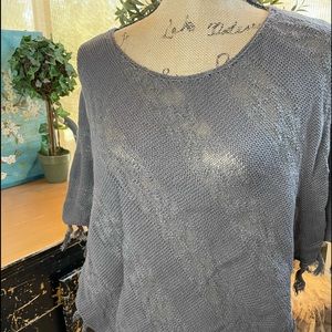 Mudd Y2K grey boho poncho  S/M